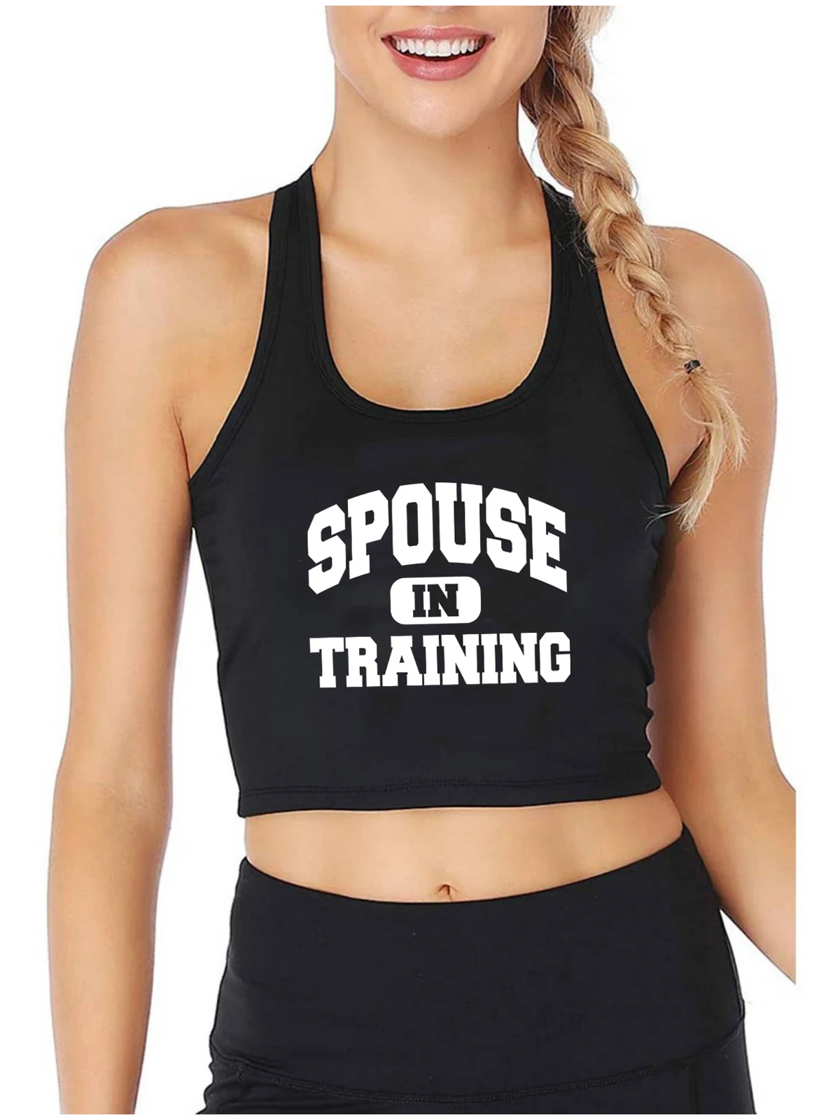 Spouse In Training Design Sexy Slim Fit Crop Top Girl's Humorous Flirtation Tank Tops Customizable Cotton Sports Camisole
Spouse In Training Design Sexy Slim Fit Crop Top Girl's Humorous Flirtation Tank Tops Customizable Cotton Sports Camisole