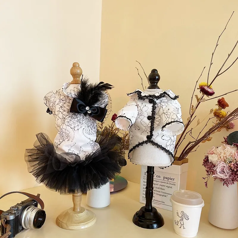 Handmade Dog Clothes Couple Dress Pet Supplies Suit Black Lace Tutu Ballet Skirt Fashion Jacket Wedding Party Holiday Costume
Handmade Dog Clothes Couple Dress Pet Supplies Suit Black Lace Tutu Ballet Skirt Fashion Jacket Wedding Party Holiday Costume