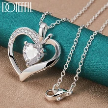 DOTEFFIL 925 Sterling Silver 16-30 Inch Chain AAA Zircon Heart Pendant Necklac For Woman Wedding Engagement Charm Jewelry 
DOTEFFIL 925 Sterling Silver 16-30 Inch Chain AAA Zircon Heart Pendant Necklac For Woman Wedding Engagement Charm Jewelry