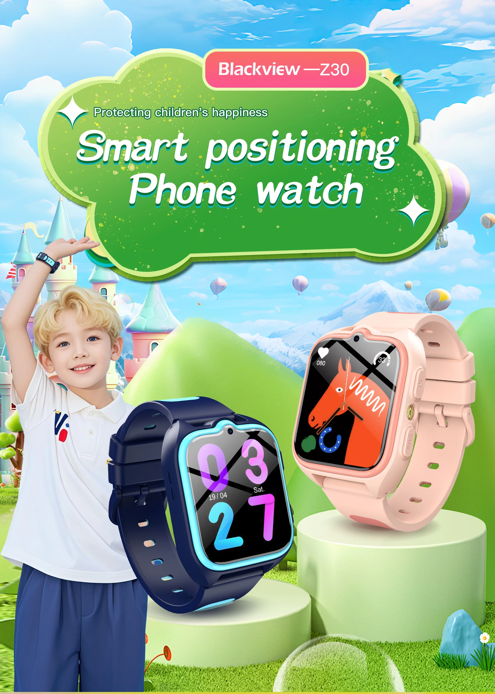 Blackview Z30 Kids Smart Watch Children Phone Watch, LBS+WiFi+GPS Triple AI Positioning, 4G Video Call, Phone Watch Smartwatch Blackview Z30 Kids Smart Watch Children Phone Watch, LBS+WiFi+GPS Triple AI Positioning, 4G Video Call, Phone Watch Smartwatch