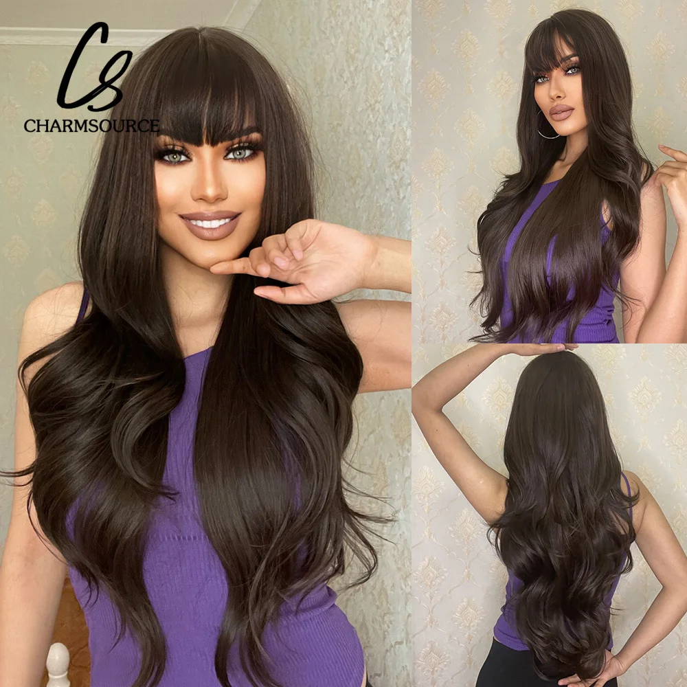 CharmSource Black Wigs Free Shipping High Quality Synthetic Wigs with Bangs Cosplay Wigs High Tempreature Resistance Fiber hair
CharmSource Black Wigs Free Shipping High Quality Synthetic Wigs with Bangs Cosplay Wigs High Tempreature Resistance Fiber hair