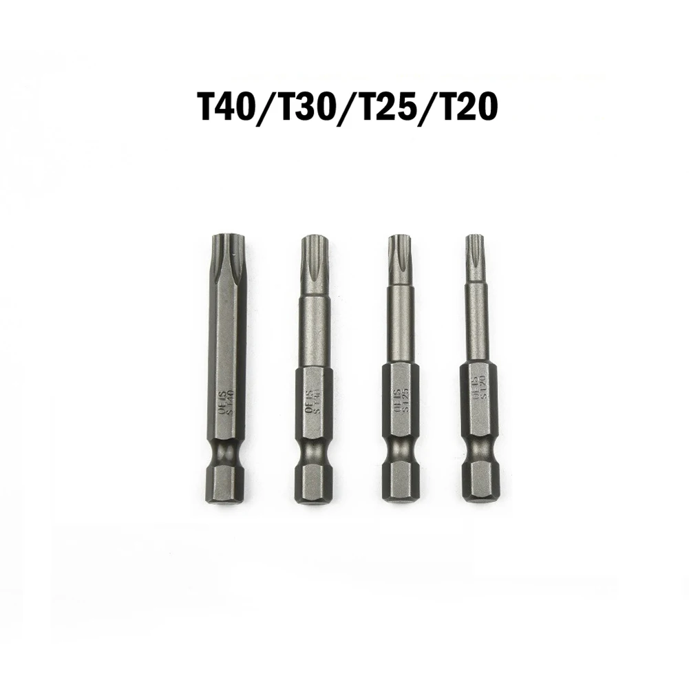 4pcs 50mm Magnetic Torx Screwdriver Bits 1/4inch Hex Shank T20 T25 T30 T40 Electric Screwdrivers Nutdrivers Drill Bits Hand Tool
4pcs 50mm Magnetic Torx Screwdriver Bits 1/4inch Hex Shank T20 T25 T30 T40 Electric Screwdrivers Nutdrivers Drill Bits Hand Tool