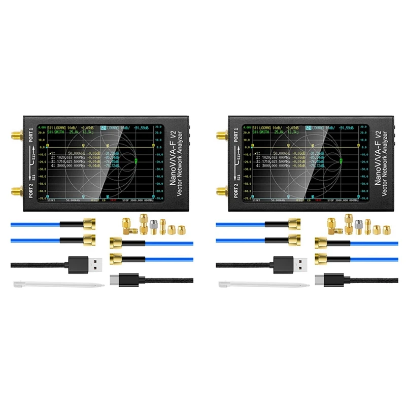 2X Nanovna-F V2 Vector Network Analyzer 50Khz-3Ghz Antenna Analyzer HF VHF UHF VNA 4.3 Inch With 5000Mah
2X Nanovna-F V2 Vector Network Analyzer 50Khz-3Ghz Antenna Analyzer HF VHF UHF VNA 4.3 Inch With 5000Mah