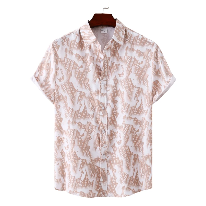 

Short Sleeve Shirts Man Shirt Men Luxury Men's Clothing Free Shipping Fashion Blouses Social T-shirts Hawaiian Cotton Oversize