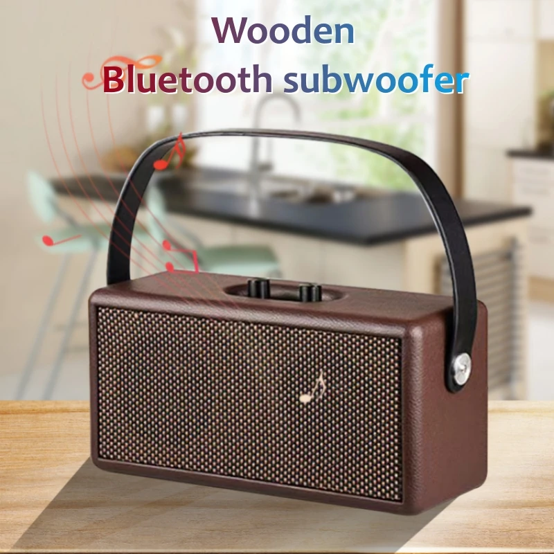 High-quality Overweight Subwoofer Outdoor Portable Handheld Retro Wood Wireless Bluetooth Speakers Dual Horn Stereo Caixa De Som
High-quality Overweight Subwoofer Outdoor Portable Handheld Retro Wood Wireless Bluetooth Speakers Dual Horn Stereo Caixa De Som