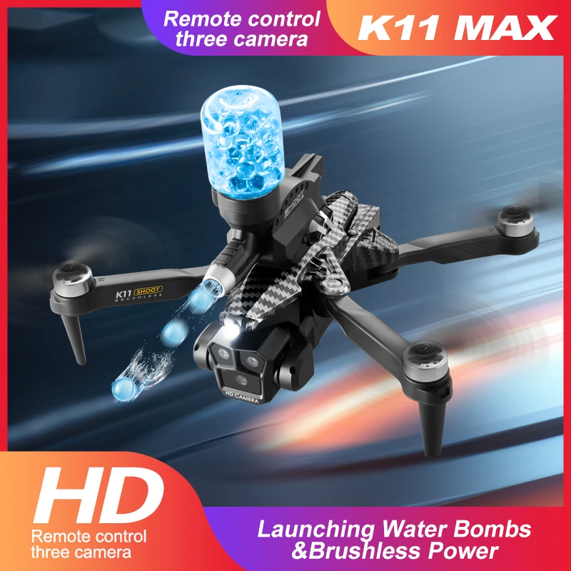 New Drone with Water Bombs Professional Aerial Photography dron Flash 4K Three Camera Obstacle Avoidance Foldable Quadcopter
New Drone with Water Bombs Professional Aerial Photography dron Flash 4K Three Camera Obstacle Avoidance Foldable Quadcopter