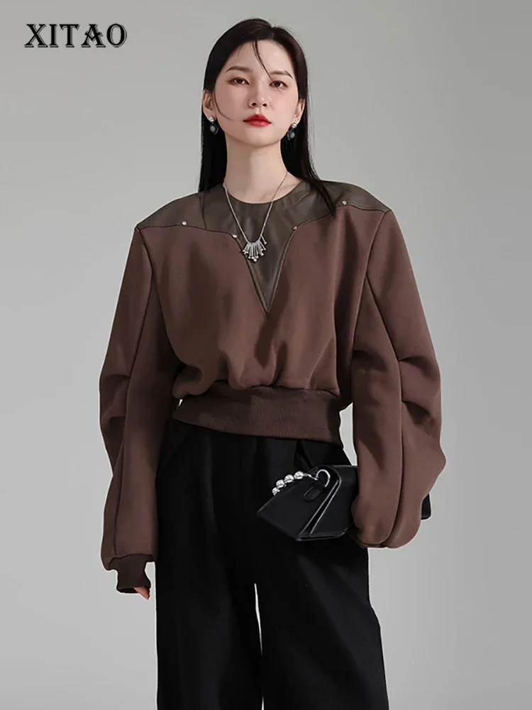 XITAO Pu Patchwork Zipper Pullover Sweatshirts Solid Color Long Sleeve O-neck Personality Top 2023 Winter New All Match HQQ2030
XITAO Pu Patchwork Zipper Pullover Sweatshirts Solid Color Long Sleeve O-neck Personality Top 2023 Winter New All Match HQQ2030