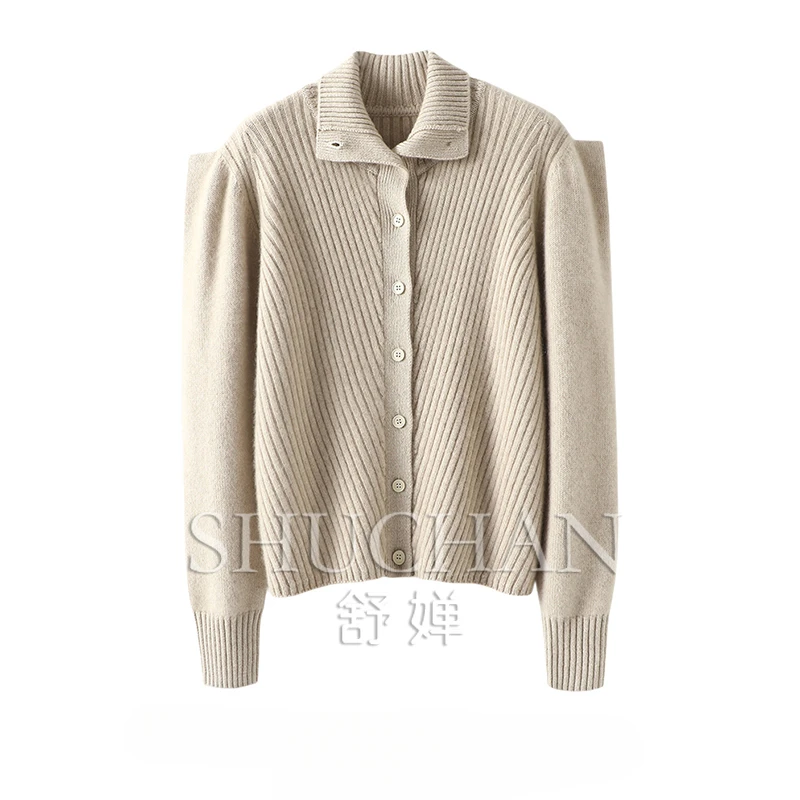 Thick 100% Cashmere Sweater Women New High Street Casaco Feminino Knitted Cardigan Cardigan Feminino Flying sleeve
Thick 100% Cashmere Sweater Women New High Street Casaco Feminino Knitted Cardigan Cardigan Feminino Flying sleeve
