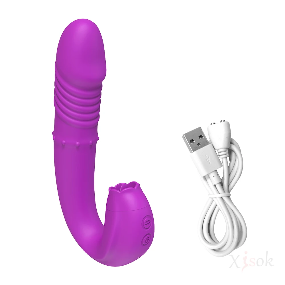 Tongue Licking Rotating Dildo Vibrator for Women Clitoral Stimulator Vaginal Massager G-Spot Vibrator Wand Female Adult Sex Toys Tongue Licking Rotating Dildo Vibrator for Women Clitoral Stimulator Vaginal Massager G-Spot Vibrator Wand Female Adult Sex Toys