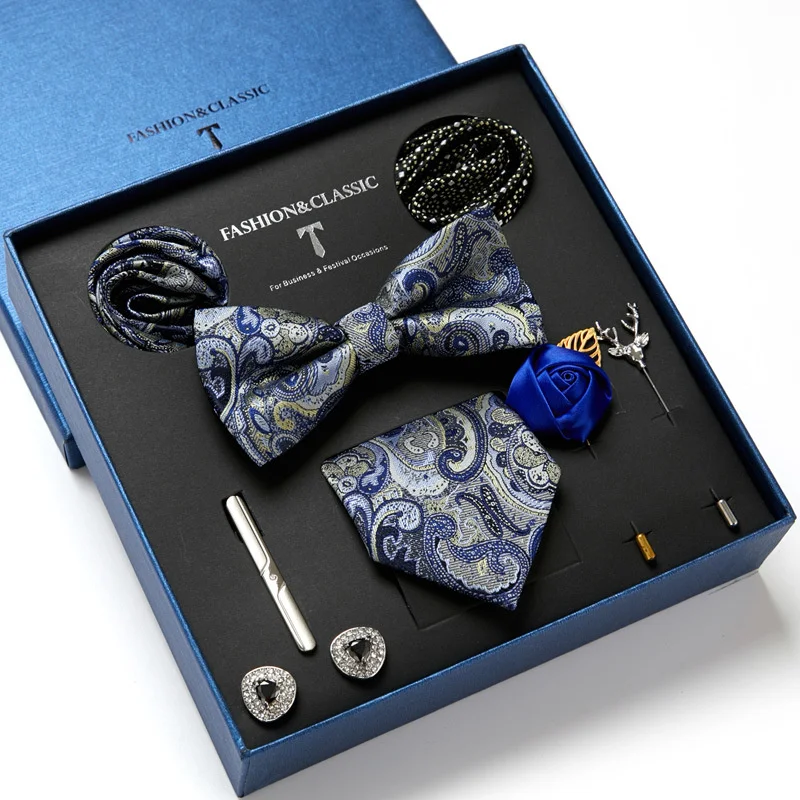 Tie Men's Business Professional Formal Dress 8-piece Suit Blue Stripe Gift Box Polyester Silk Business Gift Giving New Style
Tie Men's Business Professional Formal Dress 8-piece Suit Blue Stripe Gift Box Polyester Silk Business Gift Giving New Style