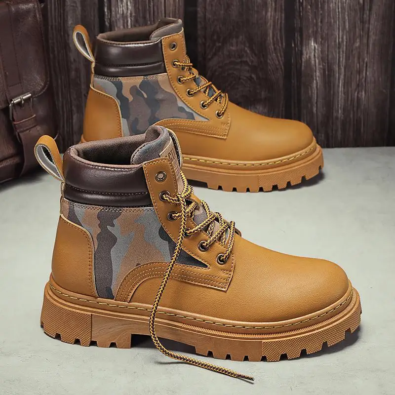 High-Top Men's Shoes Autumn Black High-Heeled Boys Soft Leather Motorcycle Boots Men's Outdoor Mid-Top Work Casual Leather Shoes
High-Top Men's Shoes Autumn Black High-Heeled Boys Soft Leather Motorcycle Boots Men's Outdoor Mid-Top Work Casual Leather Shoes