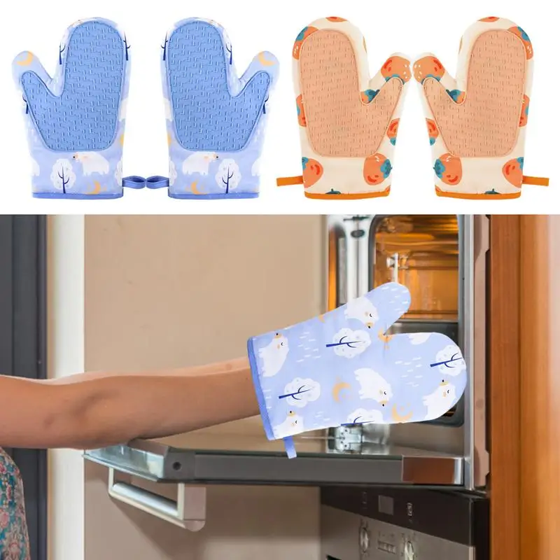 Oven Mitts Silicone 1PC Non-Slip Pot Holder Mittens With Lanyard Heat Resistant Protective Padded Cotton Lining Oven Hand
Oven Mitts Silicone 1PC Non-Slip Pot Holder Mittens With Lanyard Heat Resistant Protective Padded Cotton Lining Oven Hand