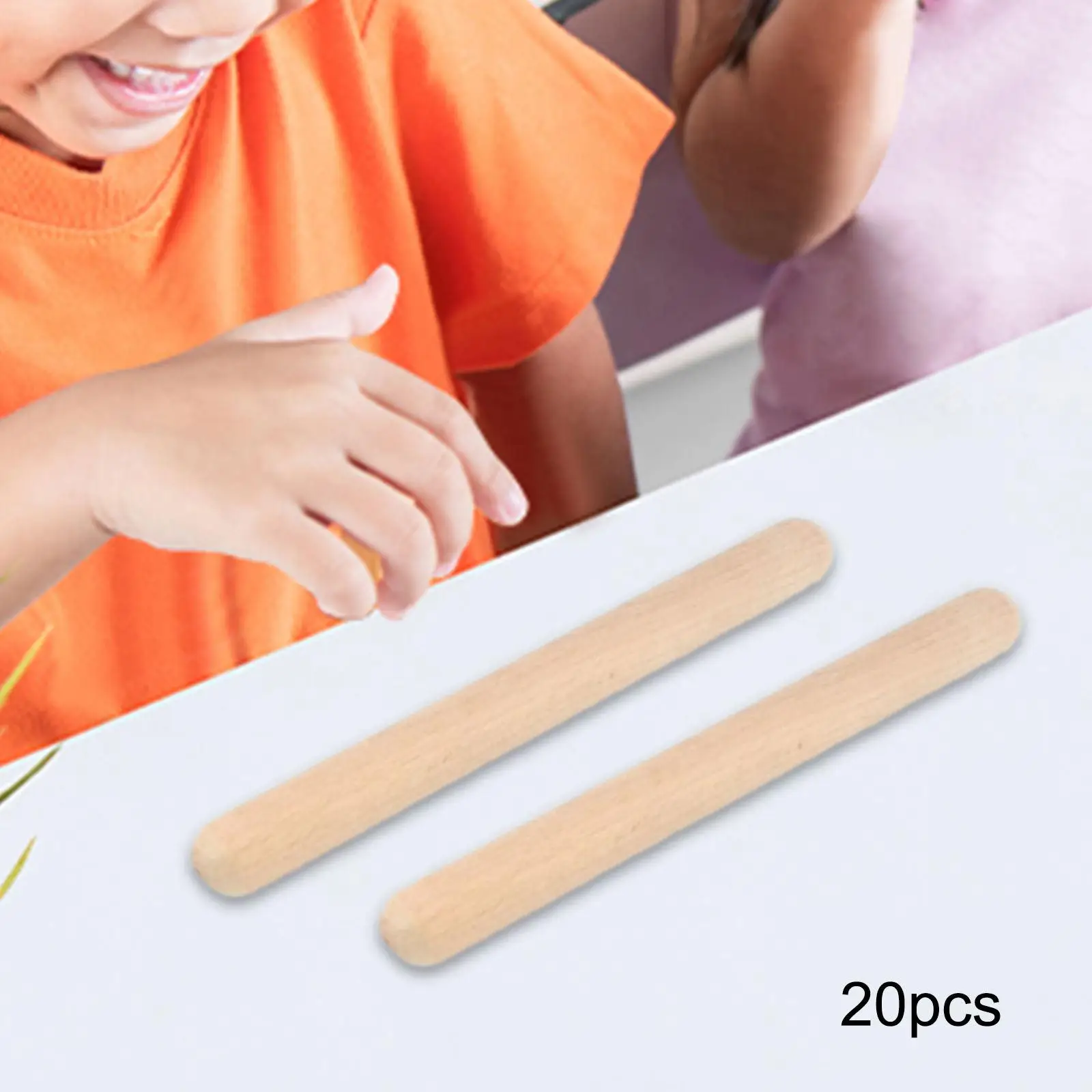 

20Pcs Wood Rhythm Sticks Percussion Toy Teaching Aid Easy to Use Baby Instruments Rhythm Toy Musical Educational Toy for Kids
