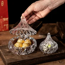 Creative Glass Pine Nuts Water Drop Candy Jar with Lid Jewelry Box Decorative Ornaments Dried Fruit Plate Candy Jar with Lid 
Creative Glass Pine Nuts Water Drop Candy Jar with Lid Jewelry Box Decorative Ornaments Dried Fruit Plate Candy Jar with Lid