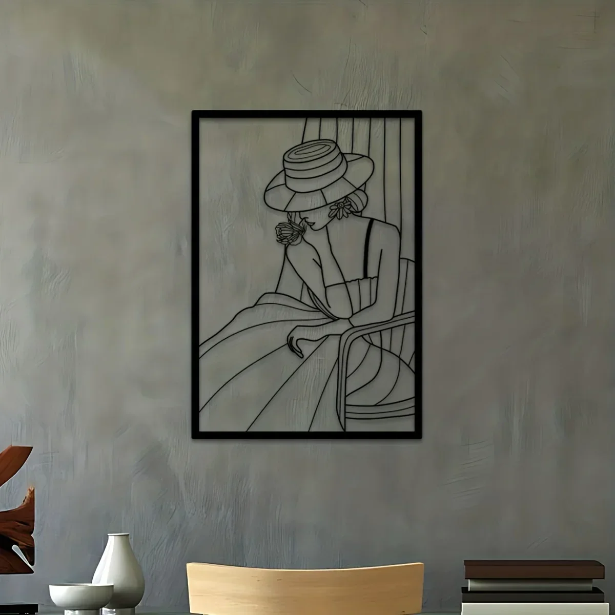 CIFBUY Deco Vintage Lady Metal Wall Hanging Art Modern Women Drawing Home Decor Black and Gold Minimalist Abstract Female Singl
CIFBUY Deco Vintage Lady Metal Wall Hanging Art Modern Women Drawing Home Decor Black and Gold Minimalist Abstract Female Singl
