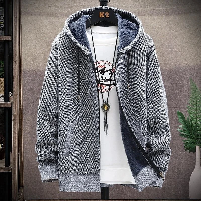 Men's Winter Thick Fleece Cardigan Knitted Sweatercoat Male Loose Knitwear Tops Outwear Coats Autumn Zipper Sweater Jackets
Men's Winter Thick Fleece Cardigan Knitted Sweatercoat Male Loose Knitwear Tops Outwear Coats Autumn Zipper Sweater Jackets