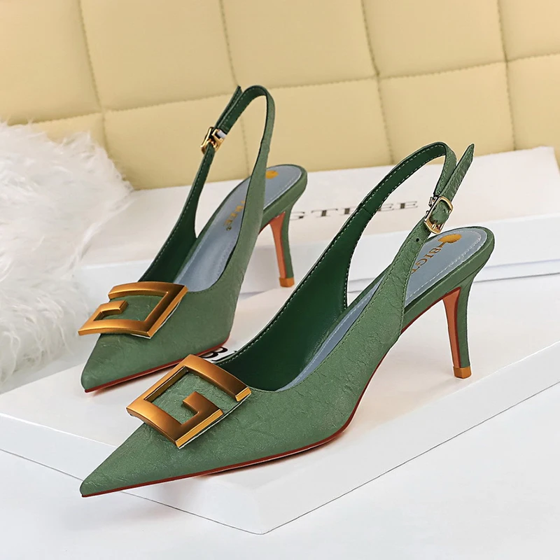 ZOOKERLIN Party Women Sandals Stiletto High Heel Shallow Pointed Toe Hollow Slingback Metal Buckle Woman Shoes Sexy Ladies Shoes
ZOOKERLIN Party Women Sandals Stiletto High Heel Shallow Pointed Toe Hollow Slingback Metal Buckle Woman Shoes Sexy Ladies Shoes
