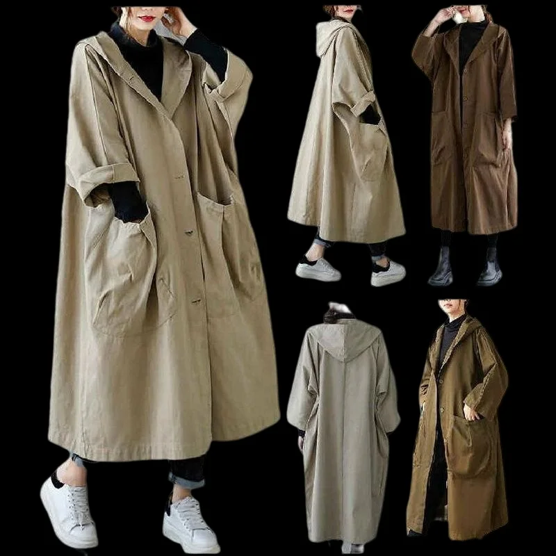 VXO Multicolor Cloak Style Coat Trench Women Hooded Trenchs Loose Hooded Medium Overcoat Windbreaker Coat 7 Colors
VXO Multicolor Cloak Style Coat Trench Women Hooded Trenchs Loose Hooded Medium Overcoat Windbreaker Coat 7 Colors
