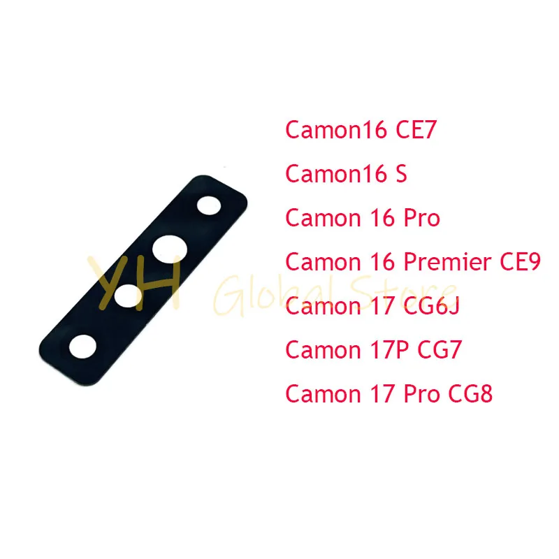 

20PCS For Tecno Camon 16 16S 17 17P S Pro Premier CE7 CE9 CG6 CG7 CG8 Rear Back Camera Glass Lens With Glue