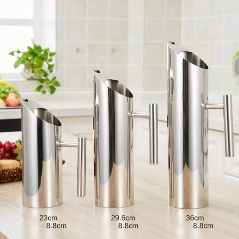Water Pitcher Water Juice Jug Silver Stainless Steel Cold Water Juice Jug For Bar Hotel Kitchen Home Bar Supplies
Water Pitcher Water Juice Jug Silver Stainless Steel Cold Water Juice Jug For Bar Hotel Kitchen Home Bar Supplies