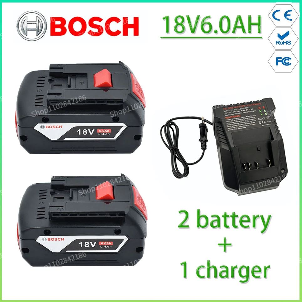 BOSCH 18V Original Lithium Battery Bosch Battery Pack 6.0AH Original Tool Rechargeable Battery
BOSCH 18V Original Lithium Battery Bosch Battery Pack 6.0AH Original Tool Rechargeable Battery