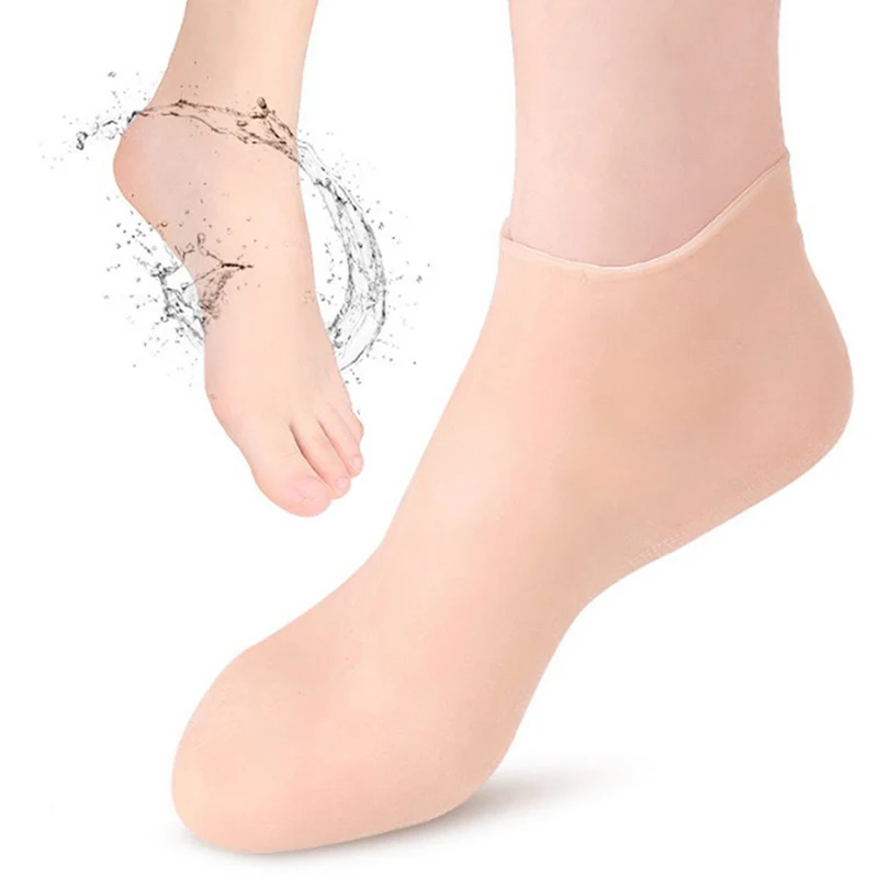

1 Pair Moisturizing Silicone Gel Socks Feet & Hand Care Socks Gloves Foot Skin Care Hand Protectors Anti Cracking Spa Home Use