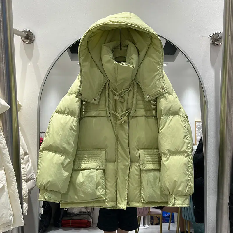 2023 New Winter Down Coat Women's Clothing Winter Parkas Korean Hooded Cowhorn Button Large Size Pocket Winter Jackets AC849
2023 New Winter Down Coat Women's Clothing Winter Parkas Korean Hooded Cowhorn Button Large Size Pocket Winter Jackets AC849
