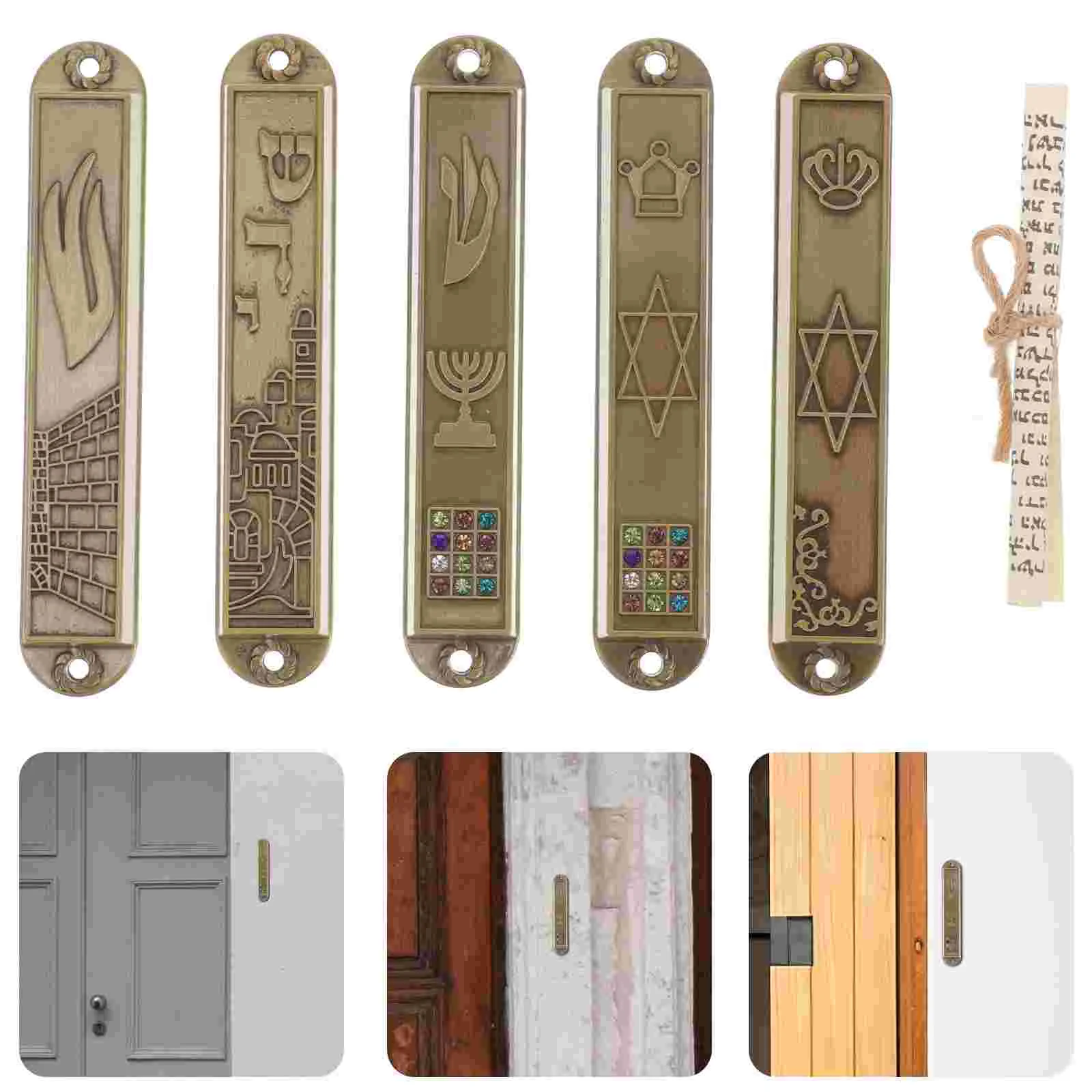 Дверной свиток, святой столб Mezuzah, Декор, держатели символов, домашнее металлическое украшение для дома, украшения, подсвечники
Дверной свиток, святой столб Mezuzah, Декор, держатели символов, домашнее металлическое украшение для дома, украшения, подсвечники