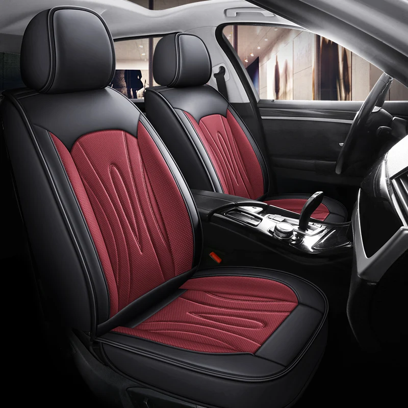 

Универсальные кожаные чехлы для автомобильных сидений, полный комплект для BMW E60 F30 E36 E46 E30 Nissan Tiida March Qashqai J11 MG ZS, внутренние аксессуары
