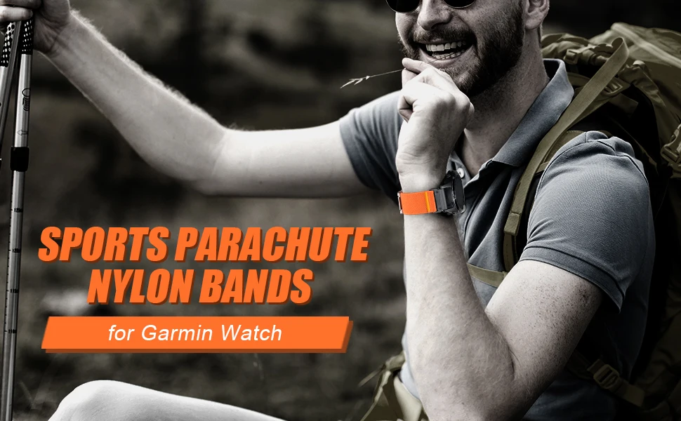22mm Quick Fit Strap for Garmin Fenix 8 7 Pro 7S 6X 6 5X 5Plus Venu 3 Tactix 7 Parachute Nylon bracelet correa Fenix 8 band 47mm 22mm Quick Fit Strap for Garmin Fenix 8 7 Pro 7S 6X 6 5X 5Plus Venu 3 Tactix 7 Parachute Nylon bracelet correa Fenix 8 band 47mm