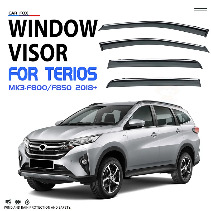 For Daihatsu TERIOS J100 F800 F850 1997-2005 2018-2023 Plastic Window Visor Vent Shades Sun Rain Deflector Guard 4PCS/SE
For Daihatsu TERIOS J100 F800 F850 1997-2005 2018-2023 Plastic Window Visor Vent Shades Sun Rain Deflector Guard 4PCS/SE
