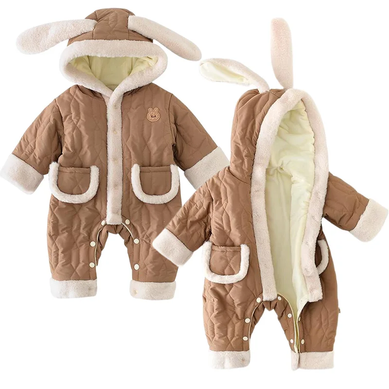 Cute Bunny Ear Hooded Jumpsuit for Baby Thicken Winter Romper Plush Boys Girls Clothes Toddler Infant Onesie Korean Kids Outfit
Cute Bunny Ear Hooded Jumpsuit for Baby Thicken Winter Romper Plush Boys Girls Clothes Toddler Infant Onesie Korean Kids Outfit