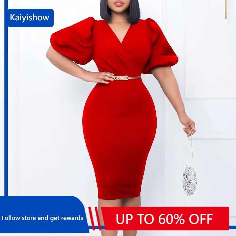 Polyester African Dresses for Women 2023 Dashiki Bodycon African Clothes Elegant Half Sleeve V-neck Knee-length Dress With Belt
Polyester African Dresses for Women 2023 Dashiki Bodycon African Clothes Elegant Half Sleeve V-neck Knee-length Dress With Belt