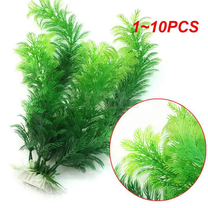 

1~10PCS 30/20/10cm Aquarium Simulation Plant Aquatic Plants Fish Tank Decoration Aquarium Accessories Green Velvet Tree