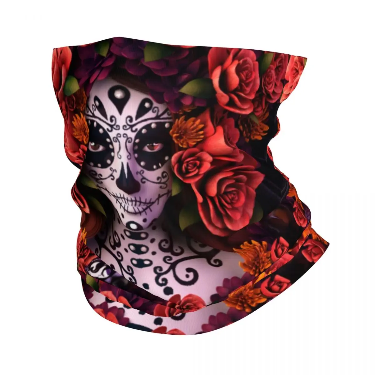Halloween Catrina Sugar Skull Neck Gaiter Women Men UV Protection Winter Day Of The Dead Mexican Lady Bandana Scarf for Cycling
Halloween Catrina Sugar Skull Neck Gaiter Women Men UV Protection Winter Day Of The Dead Mexican Lady Bandana Scarf for Cycling