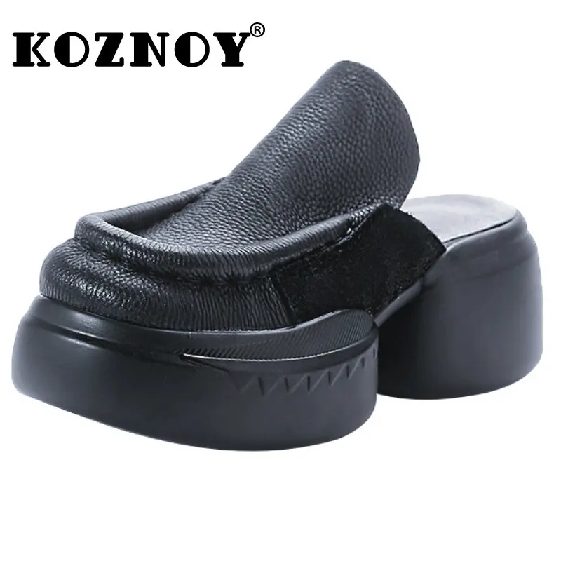 Koznoy 6cm Pumps Natural Cow Genuine Leather Luxury Female Elegance Novelty Summer Slippers Fashion Platform Wedge Bao Toe Shoes
Koznoy 6cm Pumps Natural Cow Genuine Leather Luxury Female Elegance Novelty Summer Slippers Fashion Platform Wedge Bao Toe Shoes