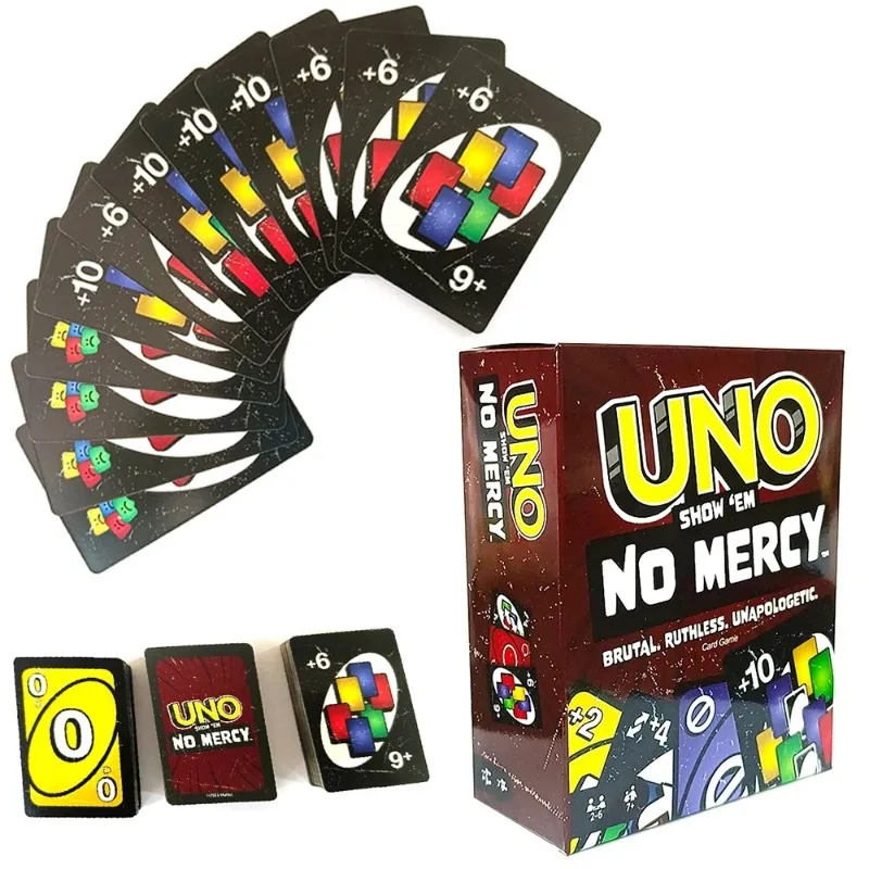 

New Mattel UNONo mercy Game Interstellar Baby Card Games Family Funny Entertainment Board Game Poker Kids Toys Playing Cards