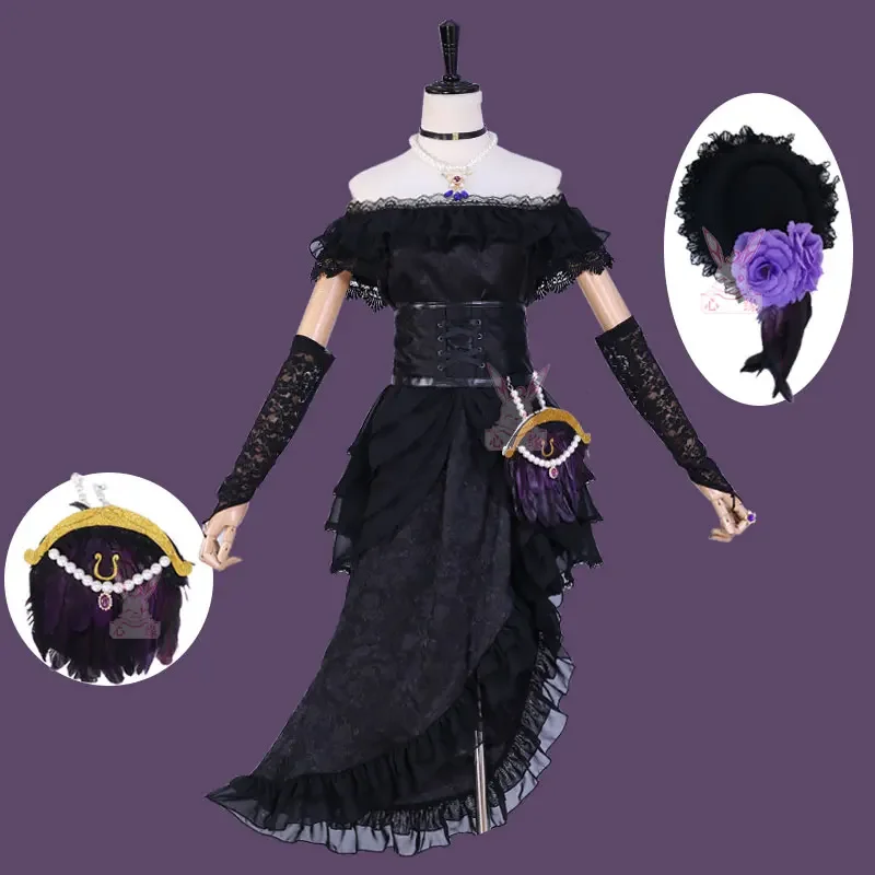 Женское платье для косплея, черное платье с сумкой, униформа продавца Анны Лестер
Женское платье для косплея, черное платье с сумкой, униформа продавца Анны Лестер