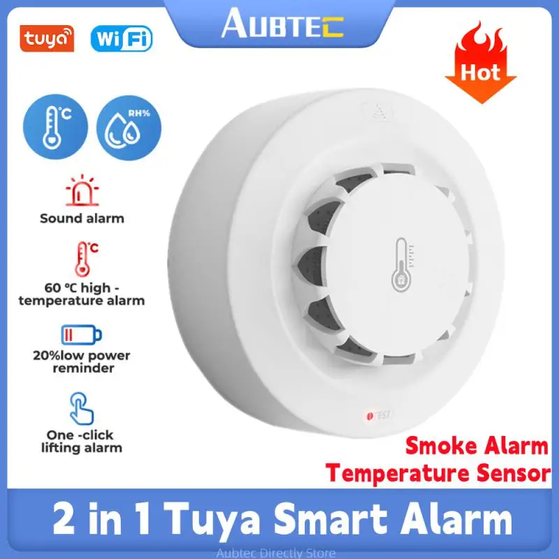 WiFi Tuya Smart 2 In 1 Smart Alarm Temperature And Humidity Sensor Smoke Alarm Home Security System Detector For Alexa Google
WiFi Tuya Smart 2 In 1 Smart Alarm Temperature And Humidity Sensor Smoke Alarm Home Security System Detector For Alexa Google
