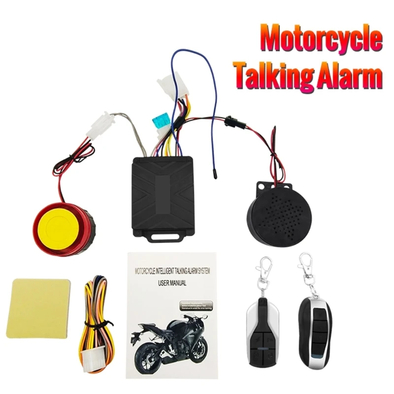 

Motorcycle Alarm Systems with Remote Control 125db Waterproof Scooter Motorbike Anti Theft Security Warning Alert Set
