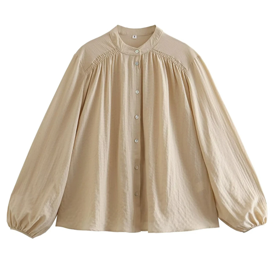 Withered Indie Folk Vintage Stand Collar Casual Loose Shirt Fashion Ladies Bubble Grid Blouse Women Tops
Withered Indie Folk Vintage Stand Collar Casual Loose Shirt Fashion Ladies Bubble Grid Blouse Women Tops