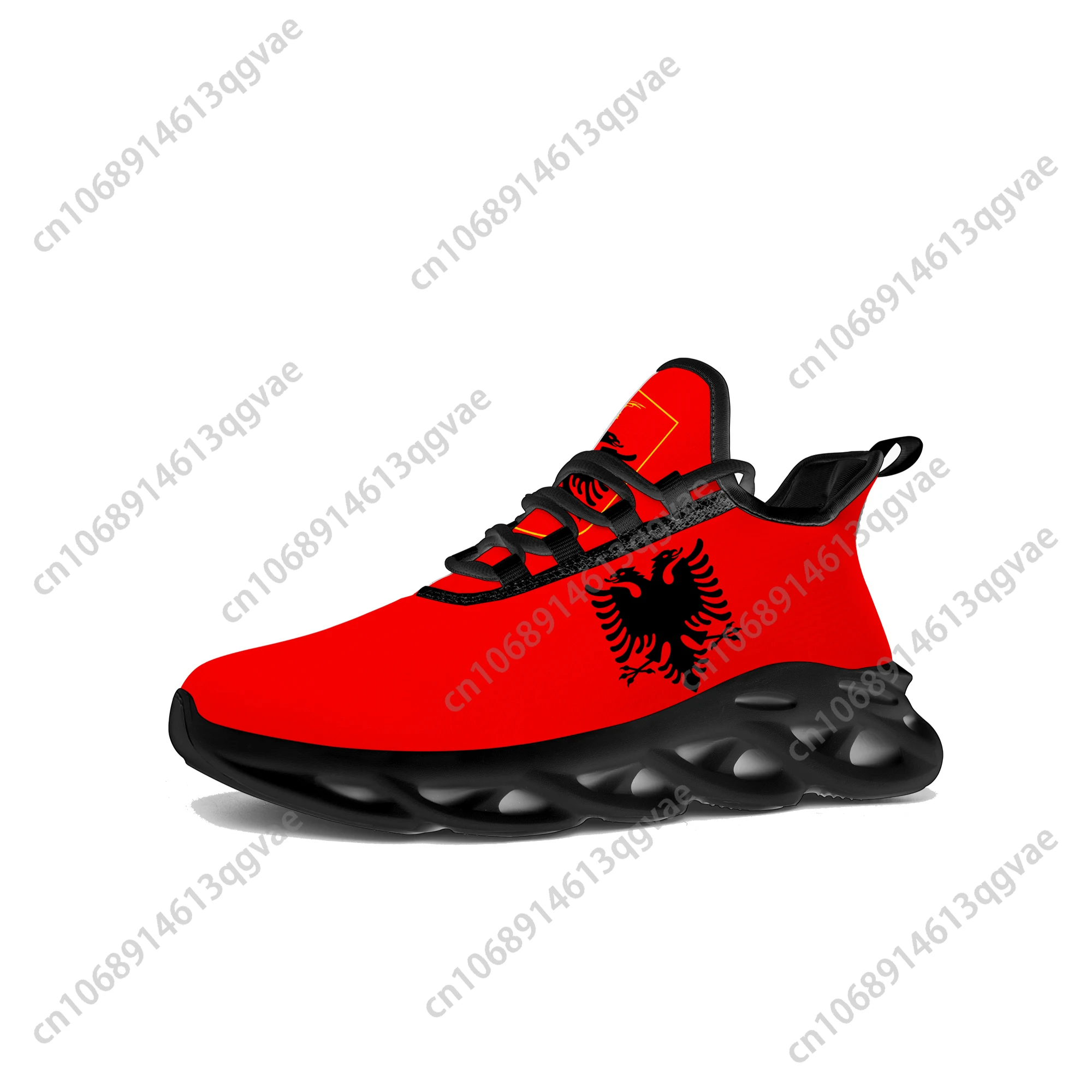 

Albanian Flag Flats Sneakers Mens Womens Albania Sports Running Good Quality Sneaker Tailor-made Shoe Lace Up Mesh Footwear