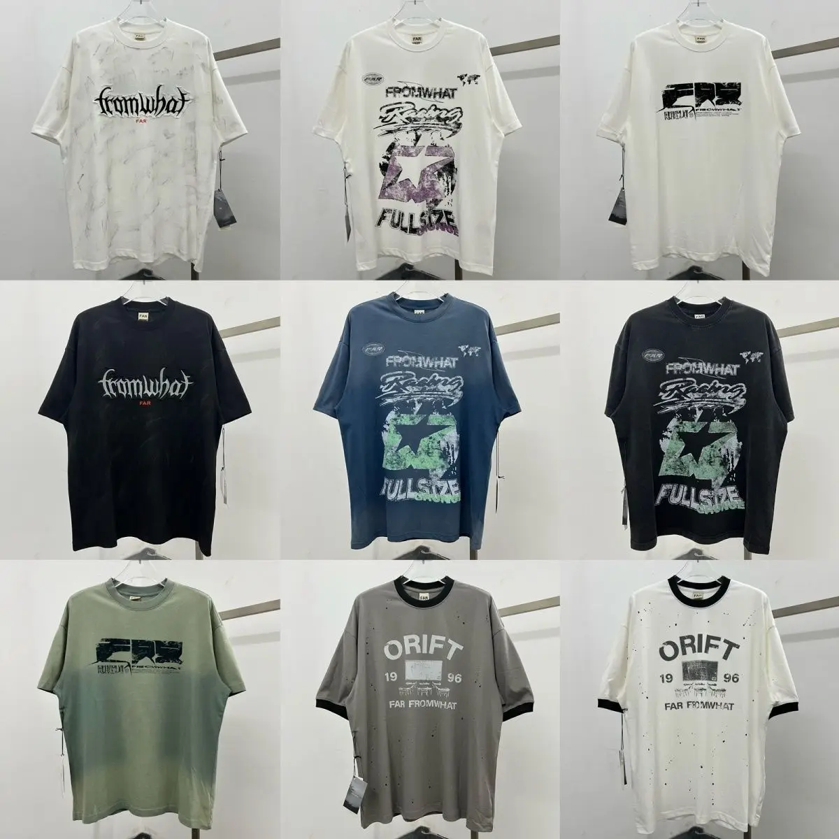 FAR ARCHIVE Heavy Industry Wash Water Retro Men's and Women's Patch Embroidery Splash Ink Large Short Sleeved T-shirt
FAR ARCHIVE Heavy Industry Wash Water Retro Men's and Women's Patch Embroidery Splash Ink Large Short Sleeved T-shirt