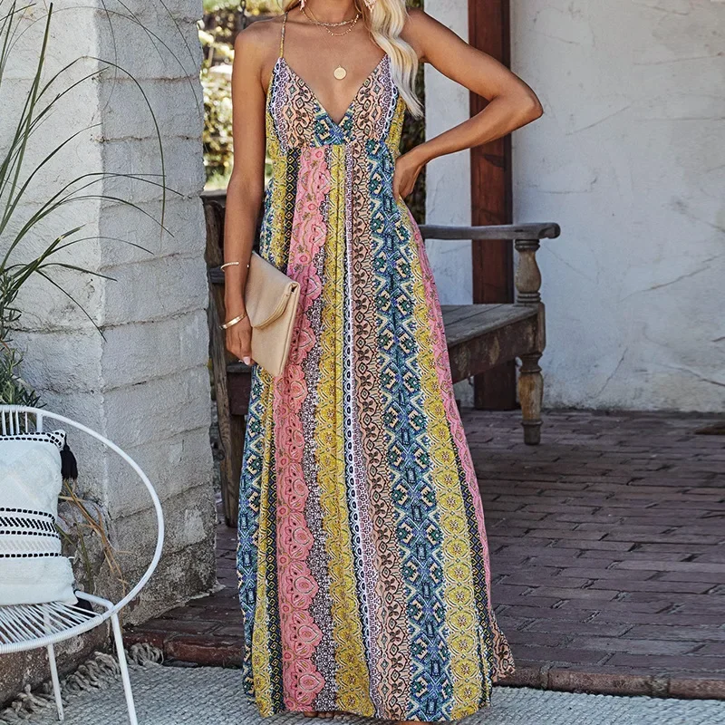 GZHMR2024 Summer V-neck Sexy Open Back Strap Printed Large hem Dress for Women sexy dress women dresses
GZHMR2024 Summer V-neck Sexy Open Back Strap Printed Large hem Dress for Women sexy dress women dresses