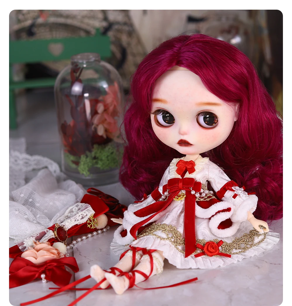 Lucia – Premium Custom Neo Blythe Doll with Purple Hair, White Skin & Matte Cute Face 12 Lucia – Premium Custom Neo Blythe Doll with Purple Hair, White Skin & Matte Cute Face 12