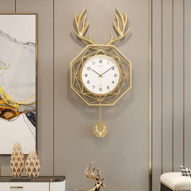 Nordic Deer Head Clock Wall Clock Living Room Creative Fashion Simple Clock Wall Quartz Clock Net Red Wall Watch Household
Nordic Deer Head Clock Wall Clock Living Room Creative Fashion Simple Clock Wall Quartz Clock Net Red Wall Watch Household