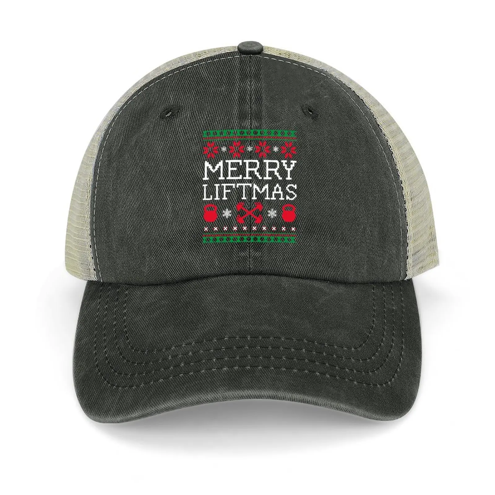 

Merry Liftmas - Fun Gym Working LIfting Ugly Festive Design Cowboy Hat hiking hat Big Size Hat Baseball For Men Women's