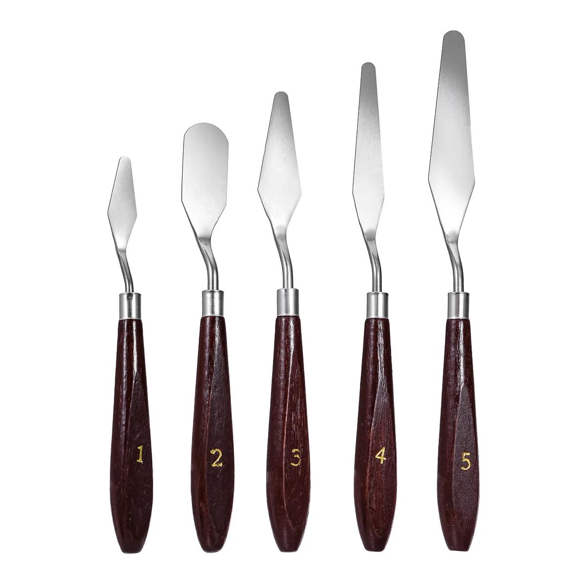 5pcs Painting Spatula Wood Handle Metal Spatula Oil Painting Accessories for Oil Canvas Painting Random Handle Color
5pcs Painting Spatula Wood Handle Metal Spatula Oil Painting Accessories for Oil Canvas Painting Random Handle Color