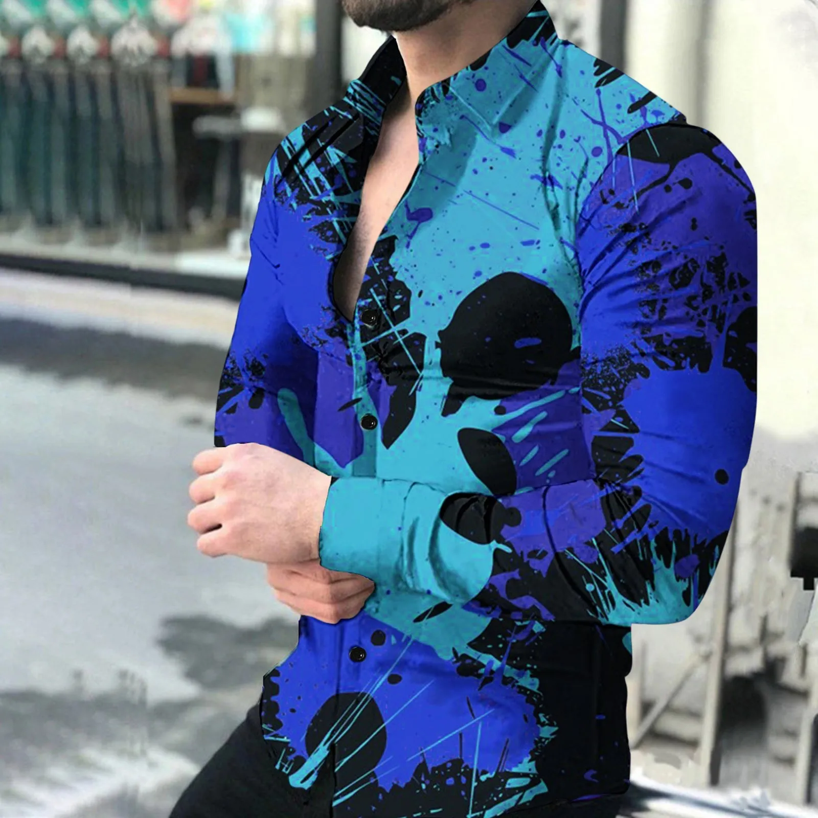 Men'S Casual Tie-Dye Printed Fashion Tops Shirt Lapel Shirt Button Down Cardigan Shirt Special Loose Work Shirt Casual Tunic Top
Men'S Casual Tie-Dye Printed Fashion Tops Shirt Lapel Shirt Button Down Cardigan Shirt Special Loose Work Shirt Casual Tunic Top