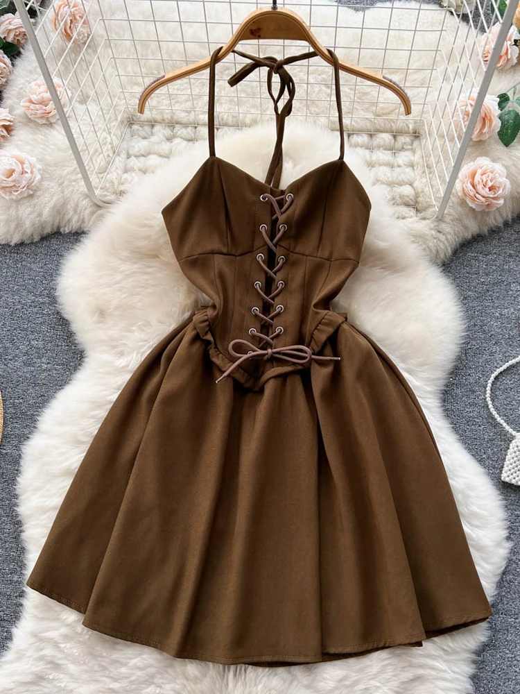 Women Mini Black Dress 2023 Summer Chic Fashion Bandage Gothic A-line Mini Dress Sexy Backless Party Vestidos
Women Mini Black Dress 2023 Summer Chic Fashion Bandage Gothic A-line Mini Dress Sexy Backless Party Vestidos